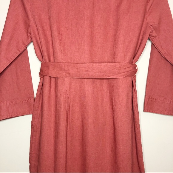 freya linen shirt dress